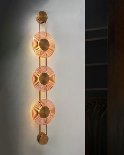 3 Circle Glass Disc Wall Light